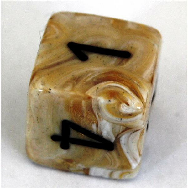 Chessex Marble Ivory D6