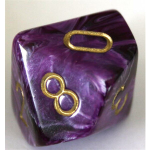 Chessex Vortex Purple/Gold D10