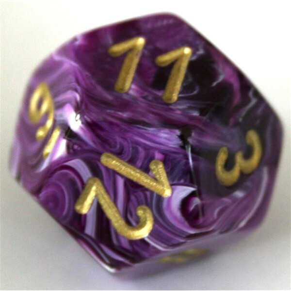 Chessex Vortex Purple/Gold D12