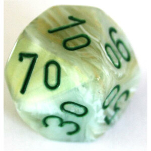 Chessex Marble Green/Dark Green D10%