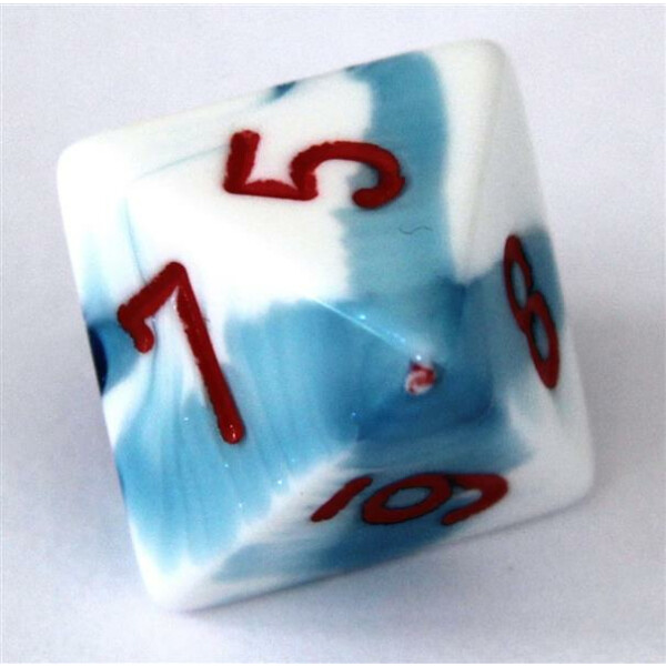 Chessex Gemini Astral Blue-White/Red D8