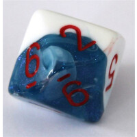 Chessex Gemini Astral Blue-White/Red D10
