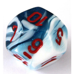 Chessex Gemini Astral Blue-White/Red D12