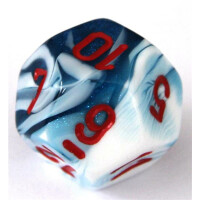 Chessex Gemini Astral Blue-White/Red D12