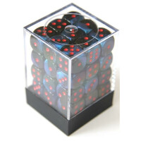 Chessex Gemini Black-Starlight/Red D6 12mm Set
