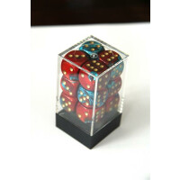 Chessex Gemini Red-Teal/Gold D6 16mm Set