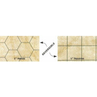 Battlemat 66cm x 60cm, 1`` Squares and Hexes