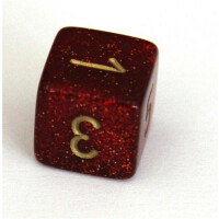Chessex Glitter ruby/gold W6