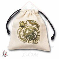 Dice bag Steampunk ivory/gold