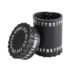 Dice cup Runic black