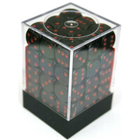 Chessex Opaque Black/Red W6 12mm Set