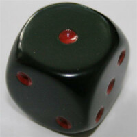 Chessex Opaque Black/Red D6 12mm Set