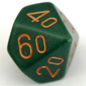 Chessex Opaque Dusty Green D10%