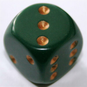 Chessex Opaque Dusty Green W6 16mm Set