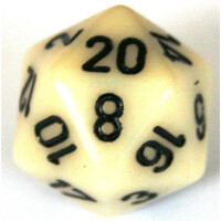 Chessex Opaque Ivory D20