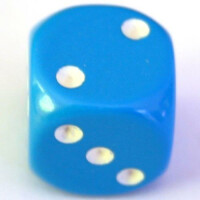 Chessex Opaque Light Blue D6 12mm Set