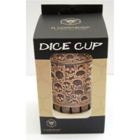Dice cup Skully brown