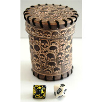 Dice cup Skully brown