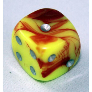 D6 15mm Toxic yellow/red