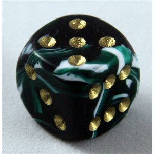 D6 15mm Marble green