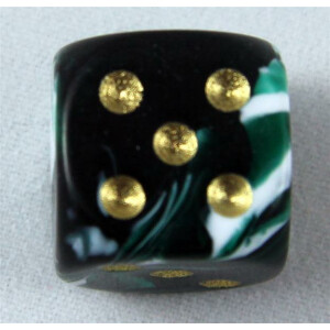 D6 12mm Marble green