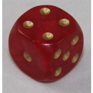 D6 12mm Pearl red