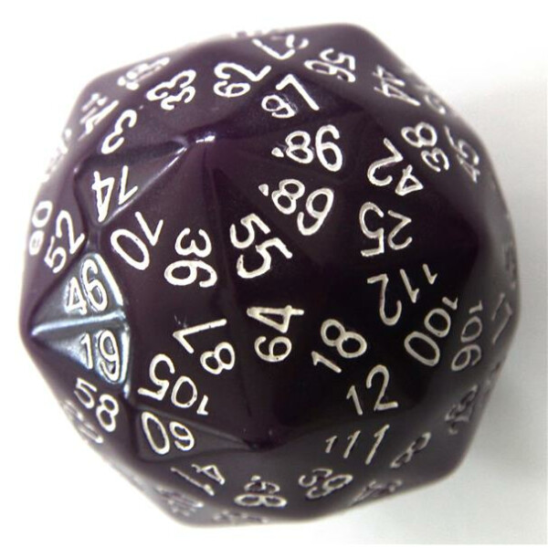 The Dice Lab D120 purple dice, € 14,99