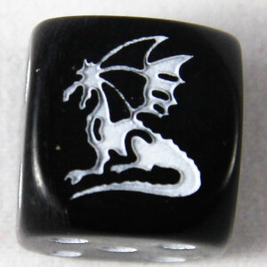 Dragon dice D6 black