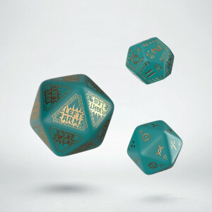 Runequest Expansion Dice Turquoise/Gold