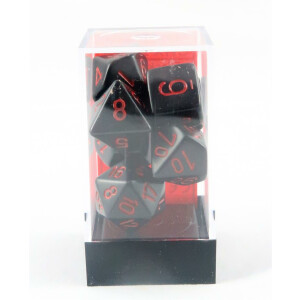 Chessex Opaque Black/Red Set boxed