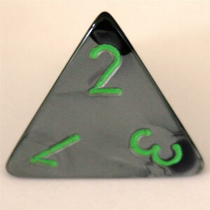 Chessex Gemini black-grey/green set boxed