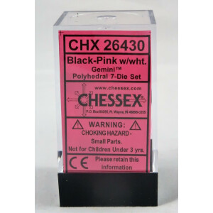 Chessex Gemini Black-Pink Set boxed