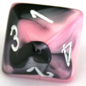 Chessex Gemini black-pink/white set boxed