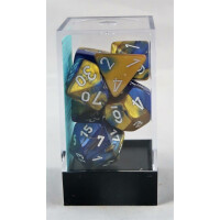 Chessex Gemini Blue-Gold Set boxed