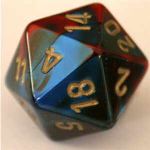 Chessex Gemini blue-red/gold set boxed