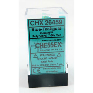 Chessex Gemini Blue-Teal Set boxed