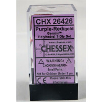 Chessex Gemini Purple-red/gold set boxed