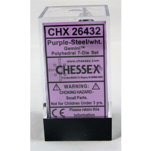 Chessex Gemini Purple-Steel Set boxed