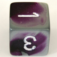 Chessex Gemini purple-steel/white set boxed