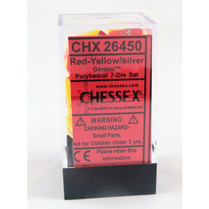 Chessex Gemini Red-Yellow Set boxed