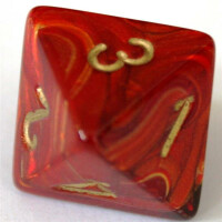 Chessex Scarab scarlet/gold set boxed