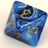 Chessex Vortex Blue/Gold Set boxed