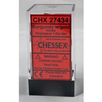 Chessex Vortex Burgundy/Gold Set boxed