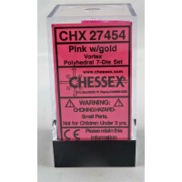 Chessex Vortex Pink/Gold Set boxed