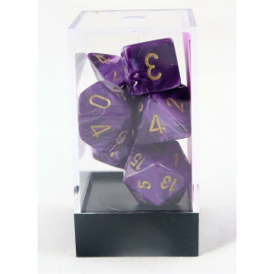 Chessex Vortex Purple/Gold Set boxed
