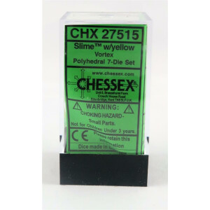 Chessex Vortex Slime/yellow Set boxed
