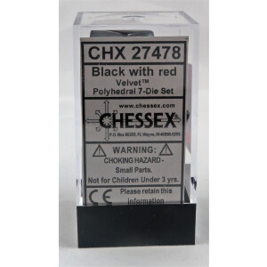 Chessex Velvet Black/Red Set boxed
