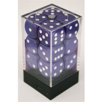 Chessex Opaque Purple/White D6 16mm Set