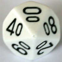 Chessex Opaque White D10%