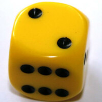 Chessex Opaque Yellow D6 12mm